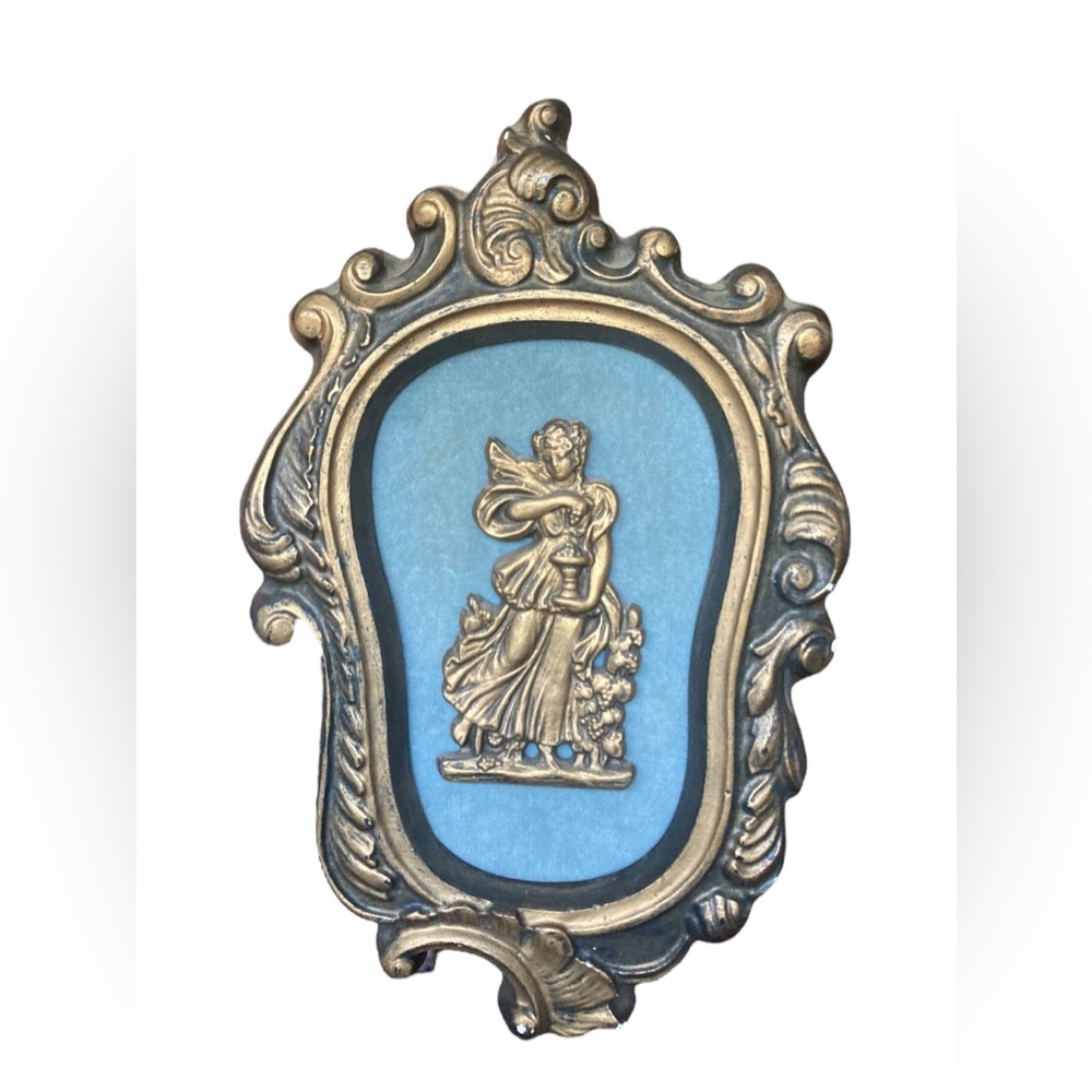vintage mid century Modern Ornate Frame Decorative hanging Gallery wall plaque